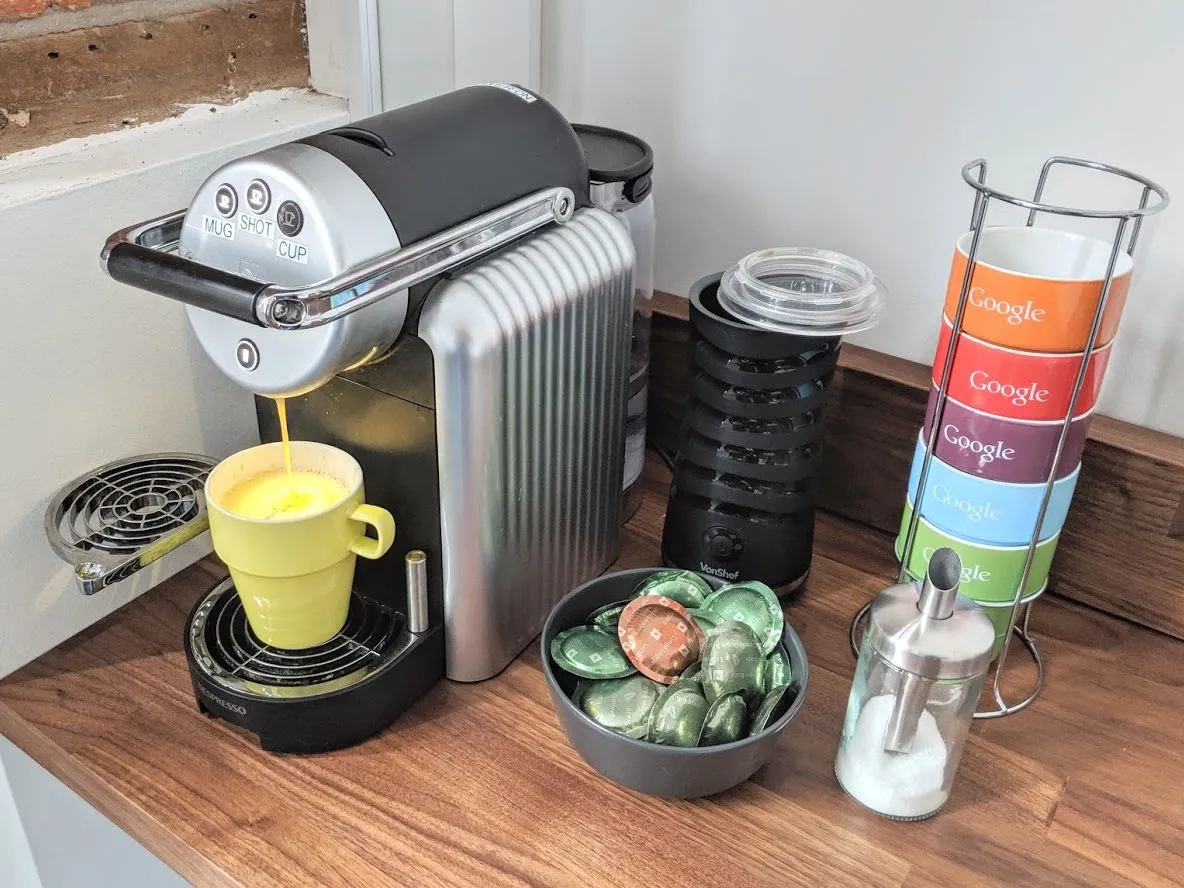 Fresh coffee and snacks